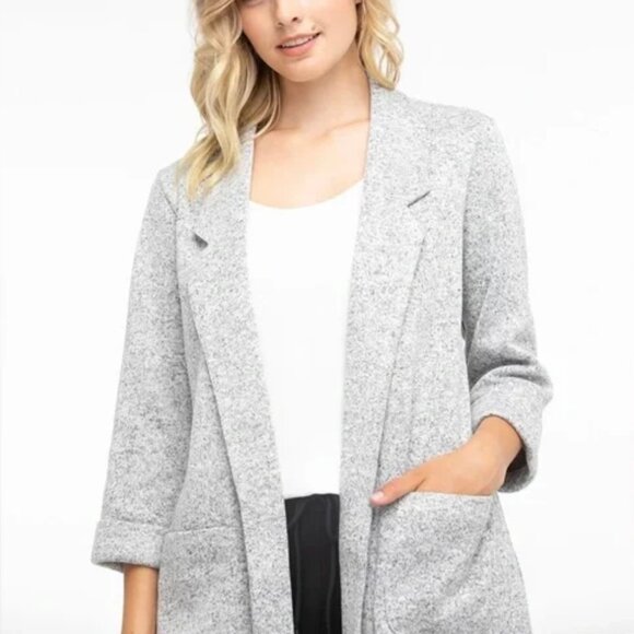 Ricki's Open Front Fleece Knit Blazer - Picture 1 of 8